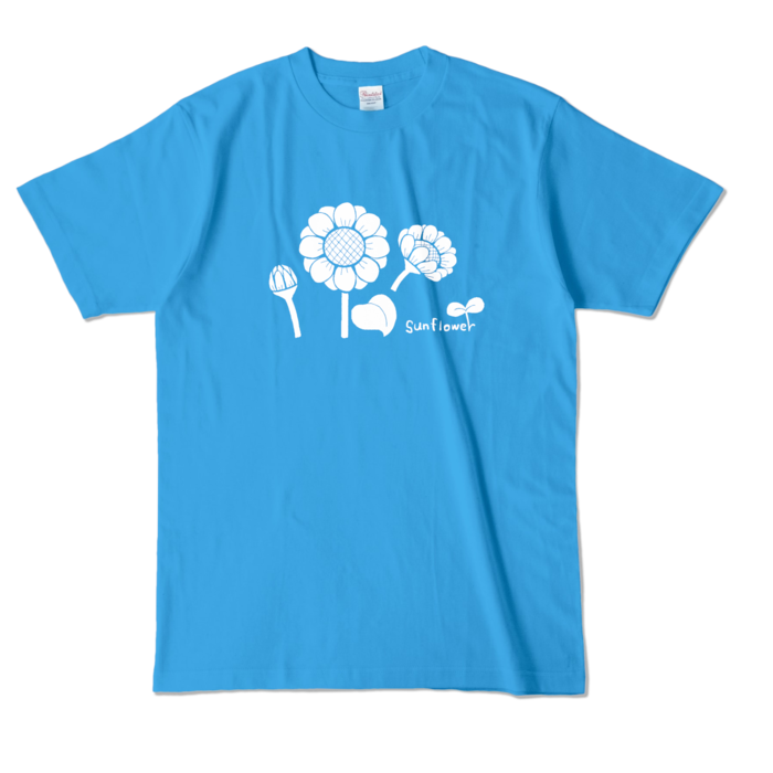 ひまわりカラーTシャツ - L - ターコイズ (濃色)