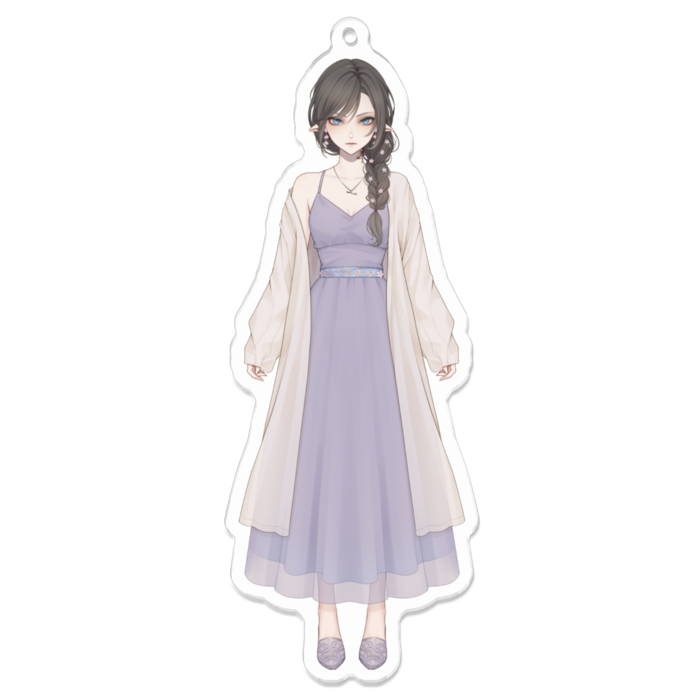 くろやにアクリルキーホルダー - 100 x 100 (mm)(1)