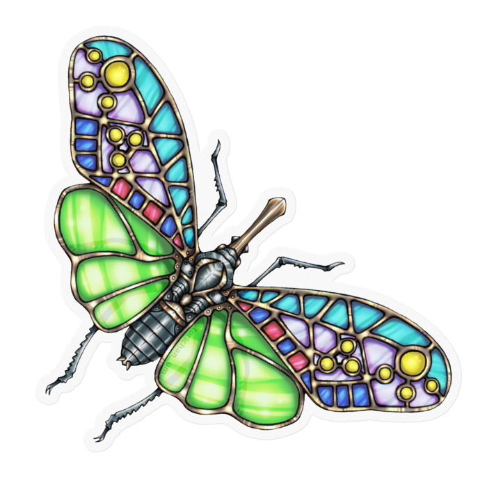 緑　ー　クリア／100 x 100㍉