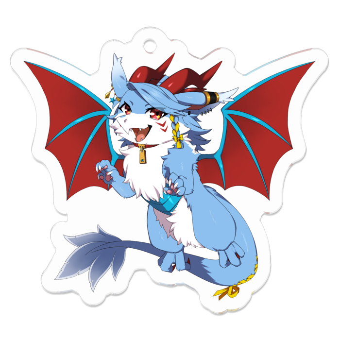 ドラゴン形体アクキー50 x 50 (mm)