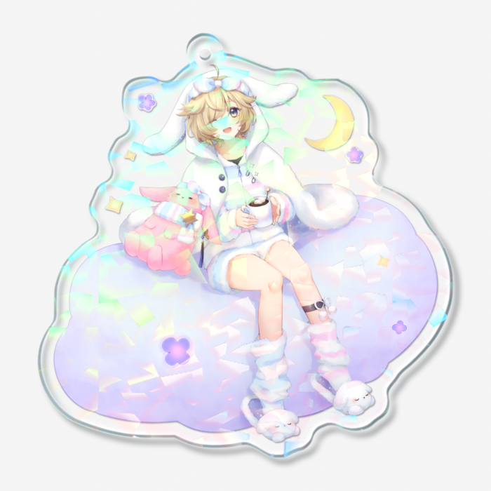 ホログラムアクリルキーホルダー - 70 × 70mm
