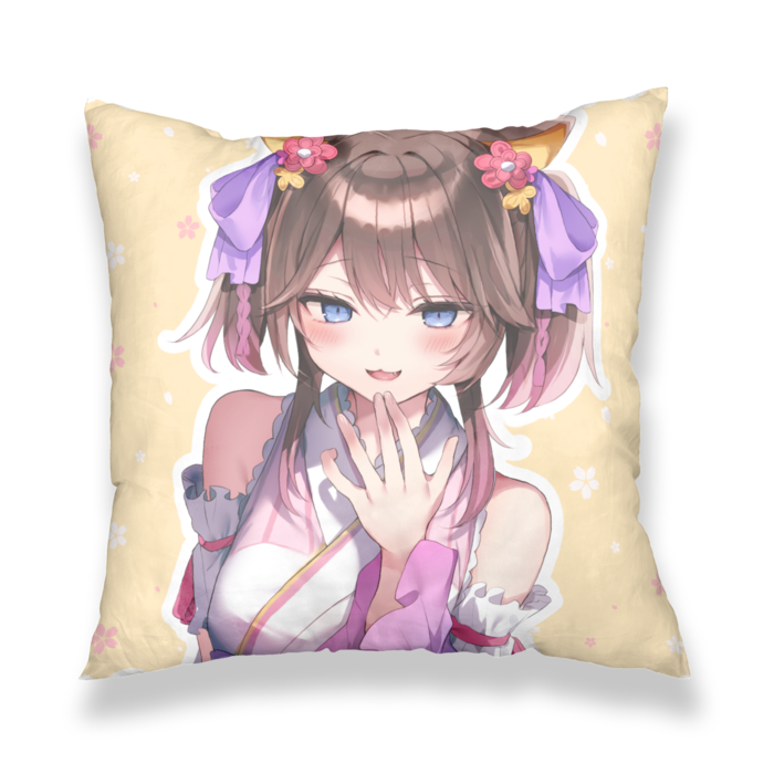 クッションカバー - 450x450(mm)(イエロー×ピンク)
