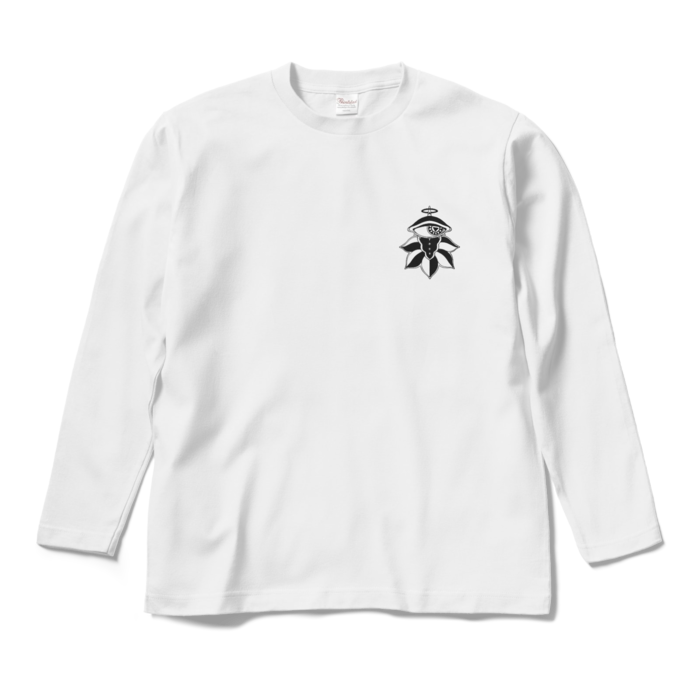 ロングスリーブTシャツ(文字色パープル)  - M - ホワイト