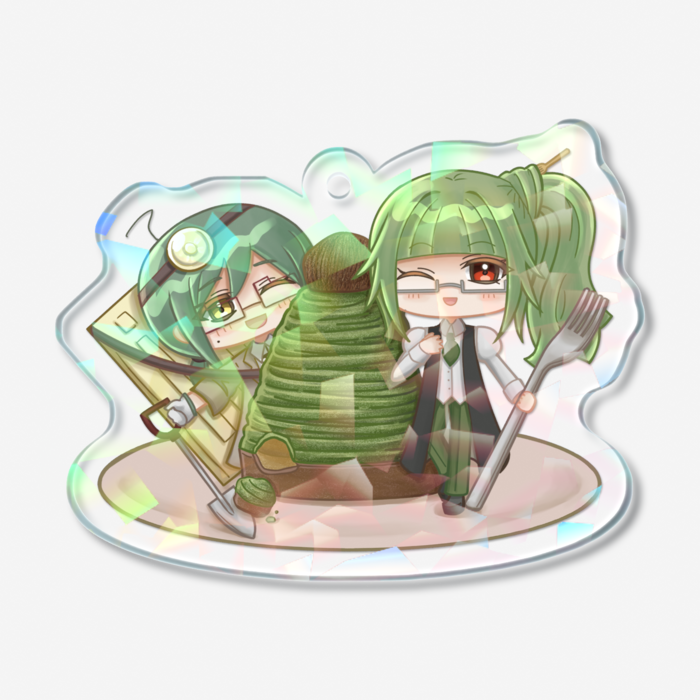 ホログラムアクリルキーホルダー - 50 × 50mm