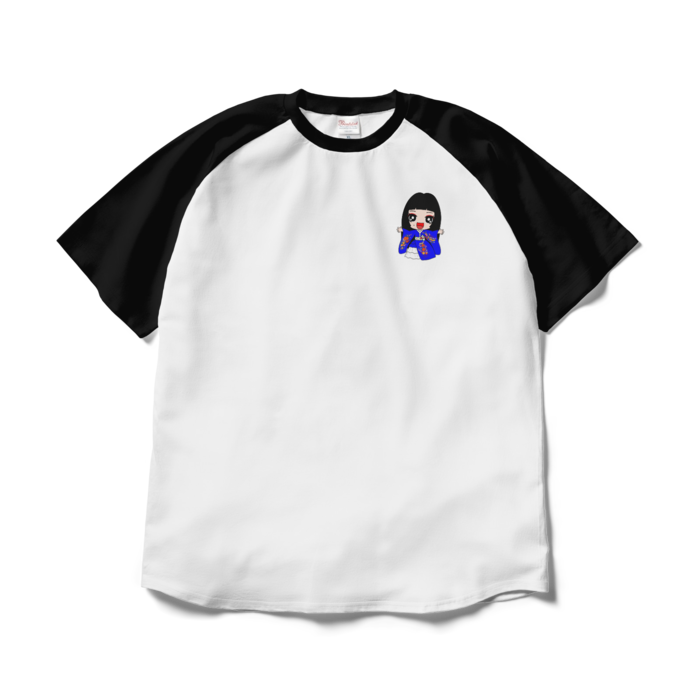 ちびゆう理 Tシャツ - XL - ホワイト×ブラック