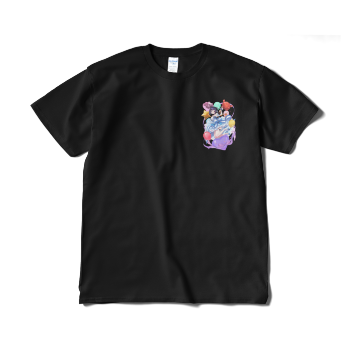 胸に小さく1周年 Tシャツ(短納期) - XL - ブラック