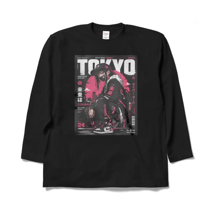 ロングスリーブTシャツ - XL - ブラック