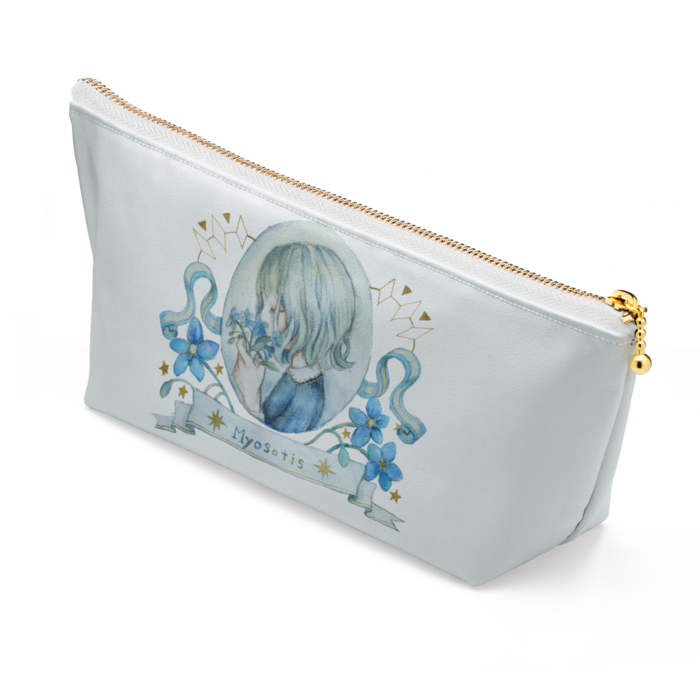 ポーチ - 長さ21.5cm / 高さ10cm - ホワイト