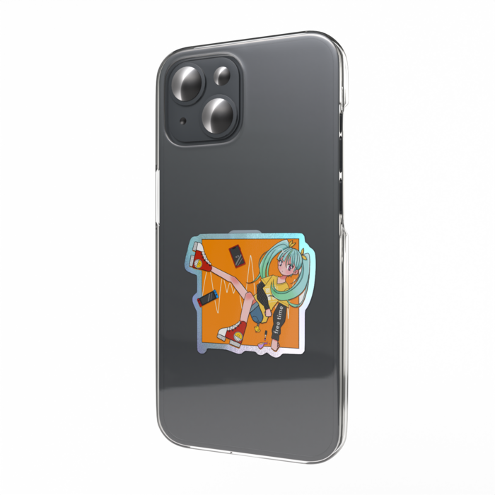 オーロラスマホステッカー - 縦