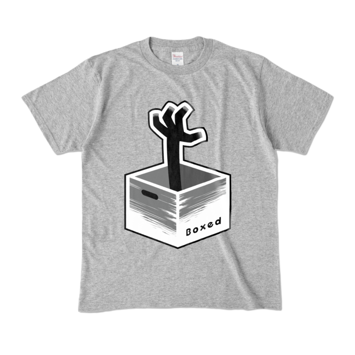 【濃Ｔ】黒：M（杢グレー）