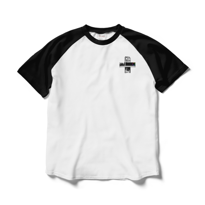 ラグランTシャツ - L - ホワイト×ブラック