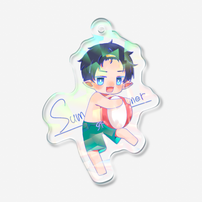 ホログラムアクリルキーホルダー - 50 × 50mm