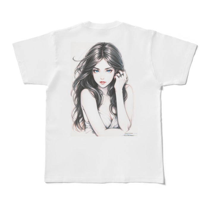(背面プリント)Elegant Woman Tシャツ - M - 白