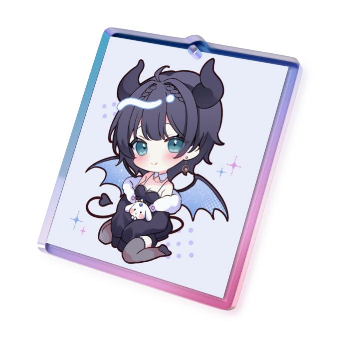 オーロラアクリルキーホルダー - 50 × 50mm