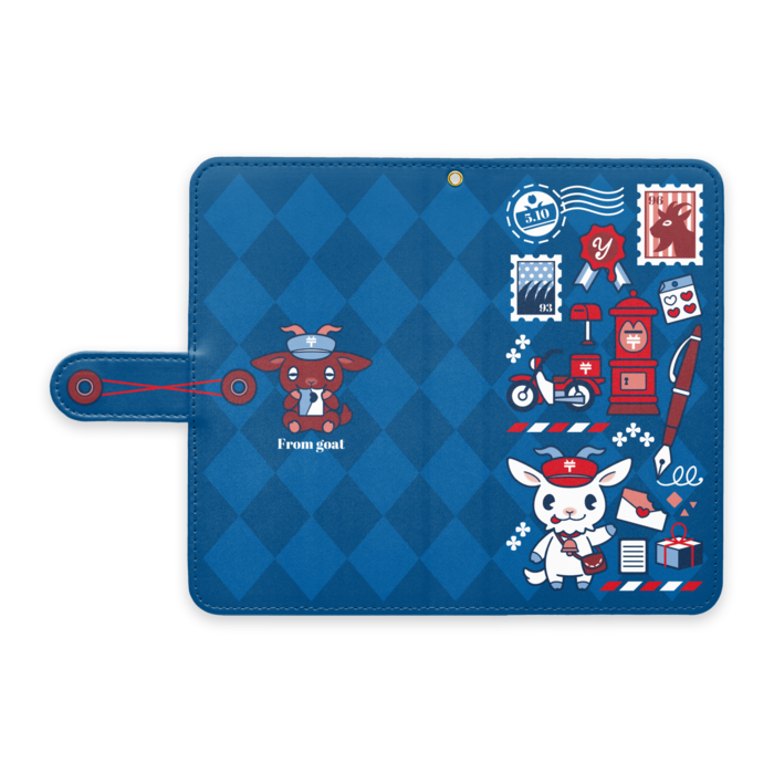 手帳型Androidケース - L - ストラップ穴 あり