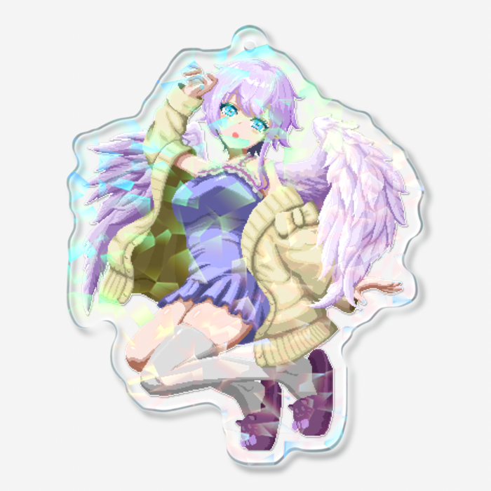 ホログラムアクリルキーホルダー - 70 × 70mm