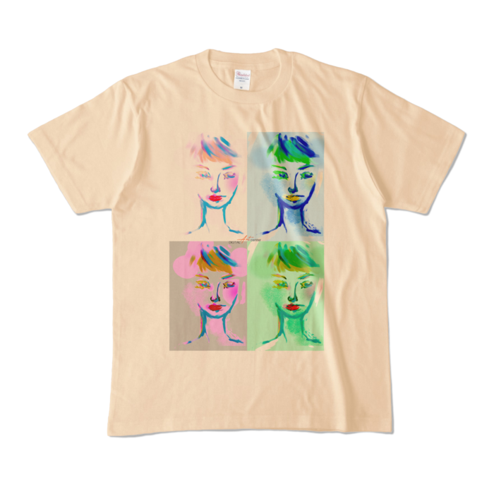 カラーTシャツ - M - ナチュラル (淡色)