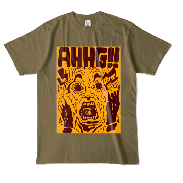 カラーTシャツ - L - オリーブ (濃色)