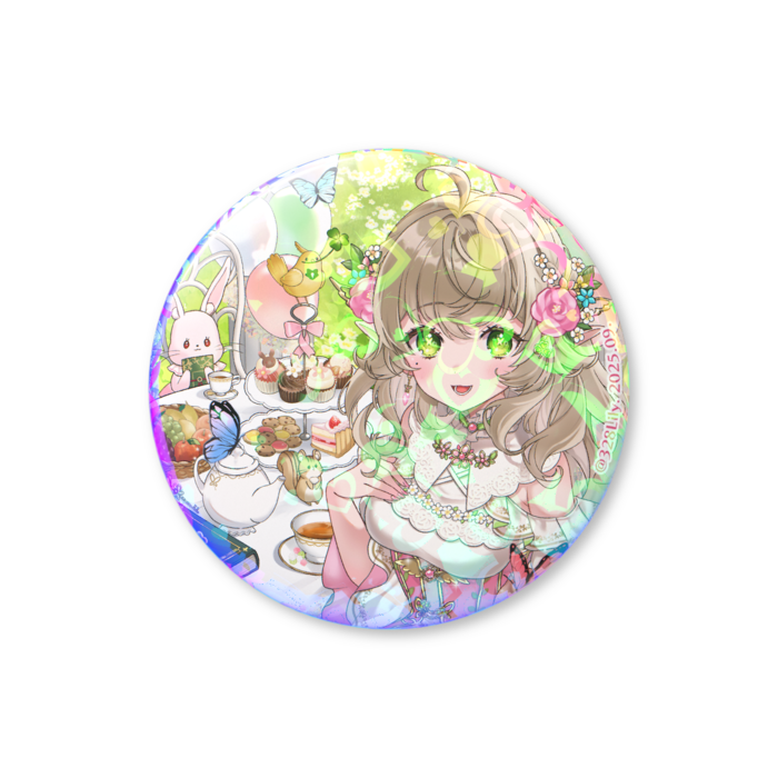 ホログラム缶バッジ - 56mm (ハート)