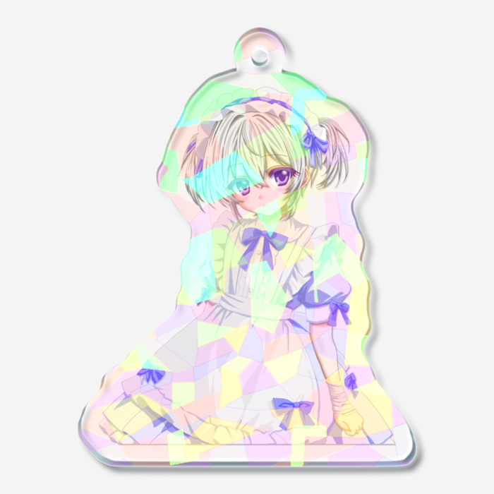 ホログラムアクリルキーホルダー - 50 × 50mm