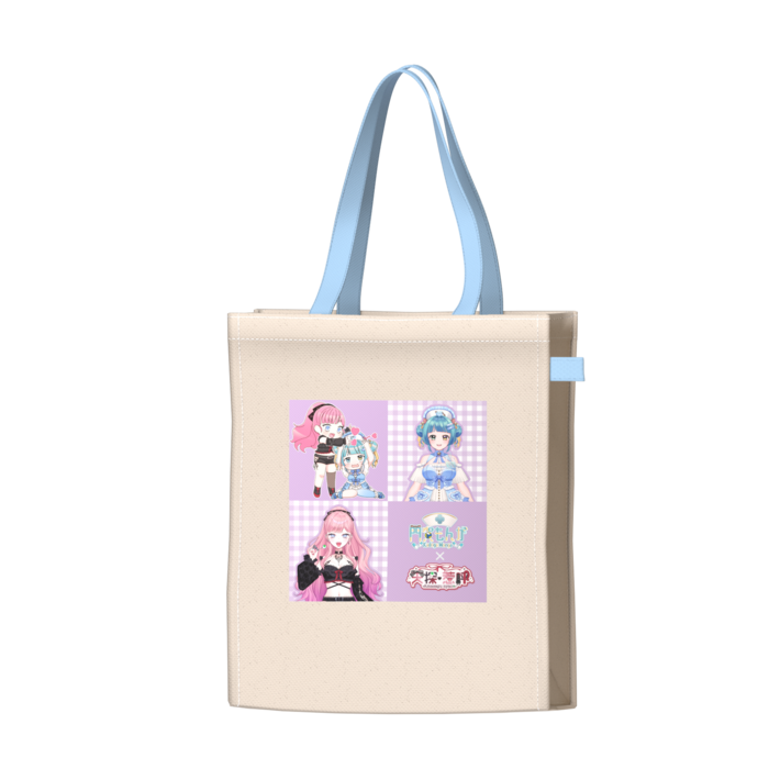 ツートンカラーバッグ - ブルー - W34 × H41 × D14cm