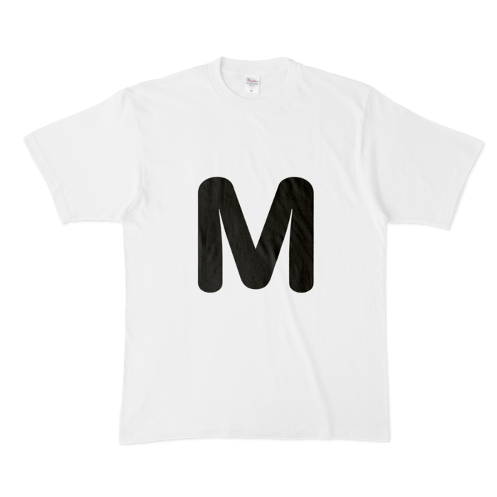 「M」(大文字)Tシャツ - XL - 白