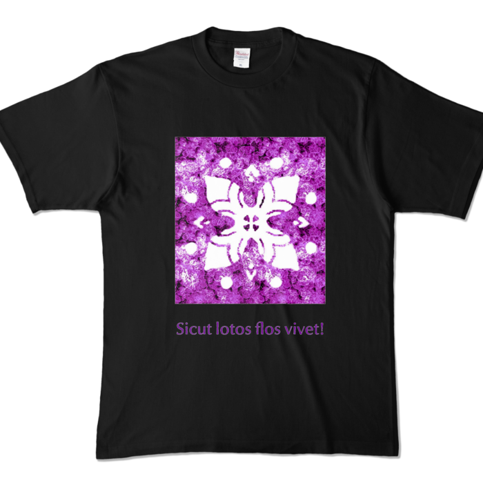 カラーTシャツ - XL - ブラック (濃色)×パープル