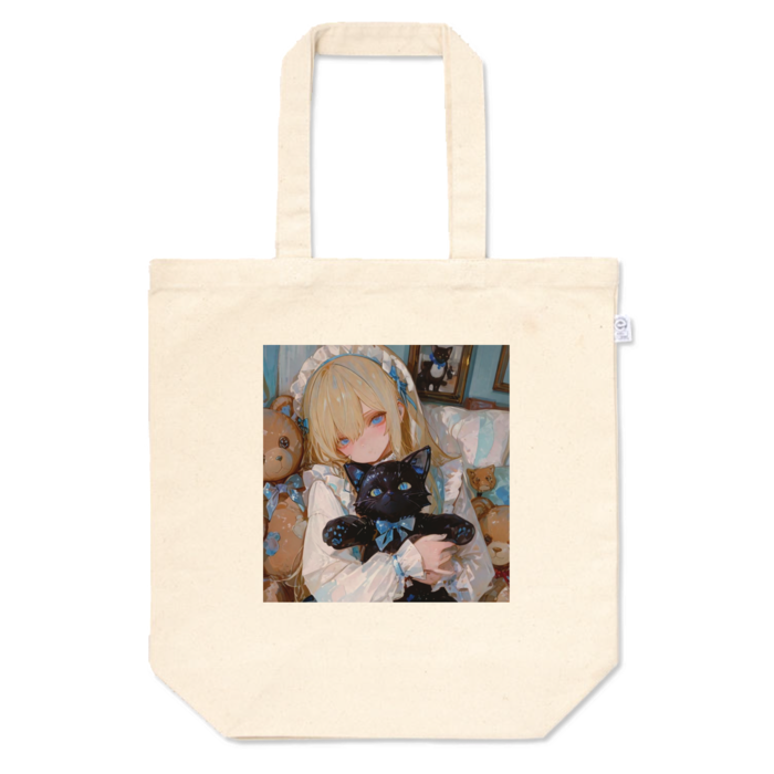 めりーさん  Ｖｅｒ．1  トートバッグ - M - プリント面積中