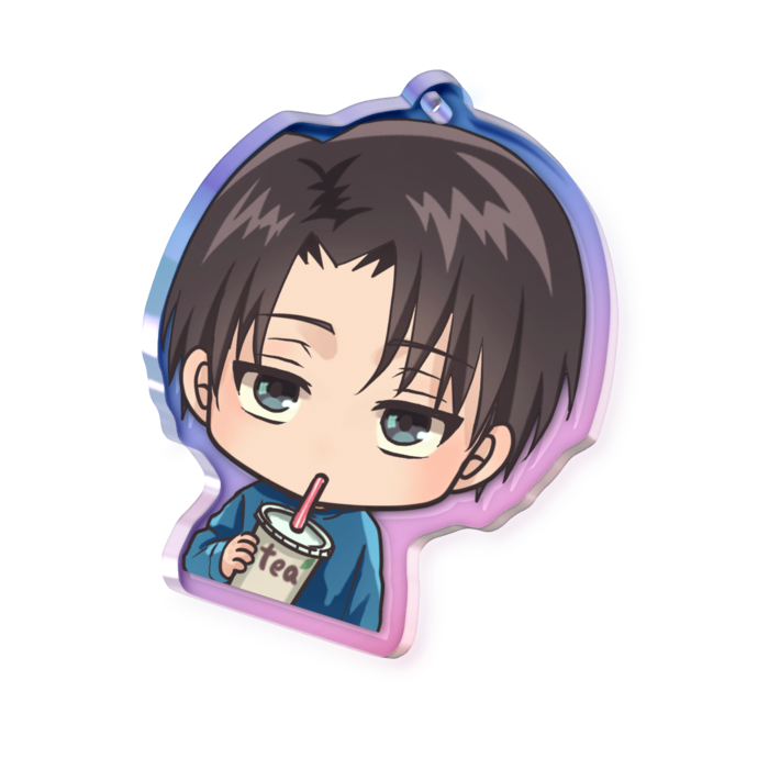 オーロラアクリルキーホルダー - 50 × 50mm