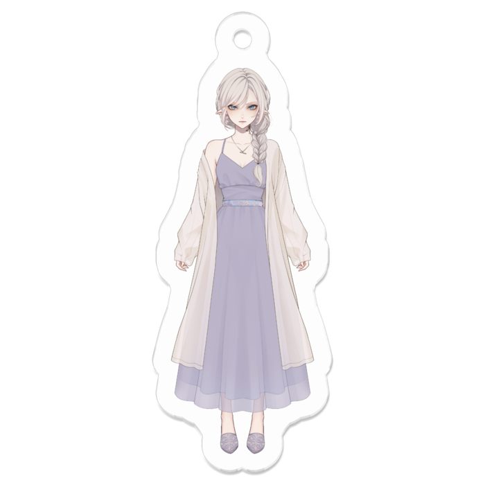 しろやにアクリルキーホルダー - 50 x 50 (mm)