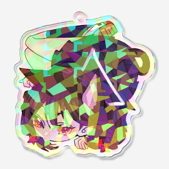 ホログラムアクリルキーホルダー - 70 × 70mm(1)