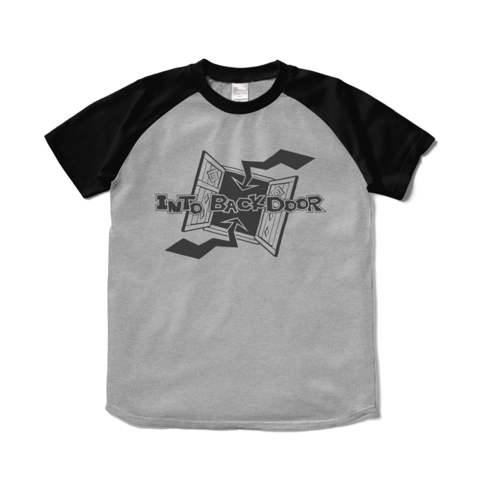 ラグランTシャツ - S - 杢グレー×ブラック