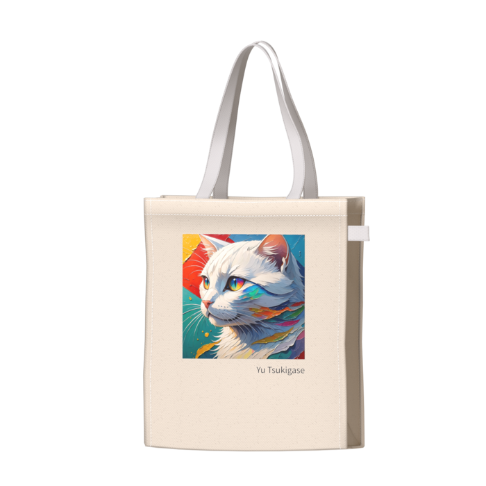ツートンカラーバッグ - ホワイト - W34 × H41 × D14cm