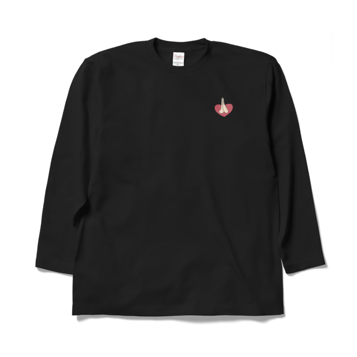 両面ロングスリーブTシャツ - XL - ブラック(1)