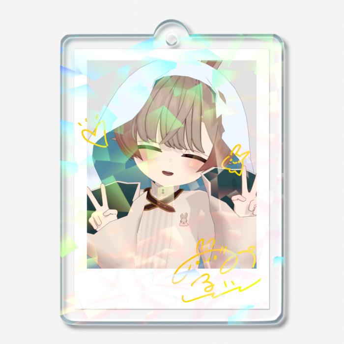 ホログラムアクリルキーホルダー - 50 × 50mm