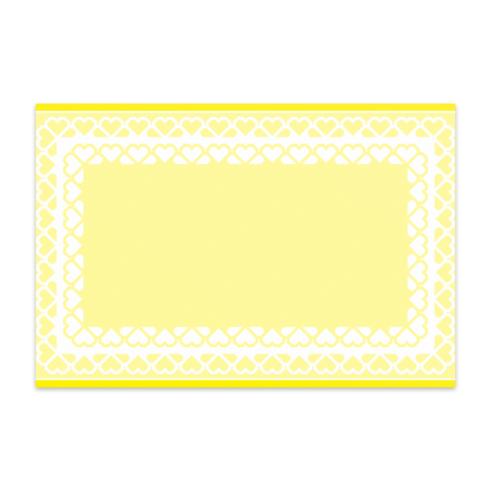 ダブルハートのポストカード(黄色系)