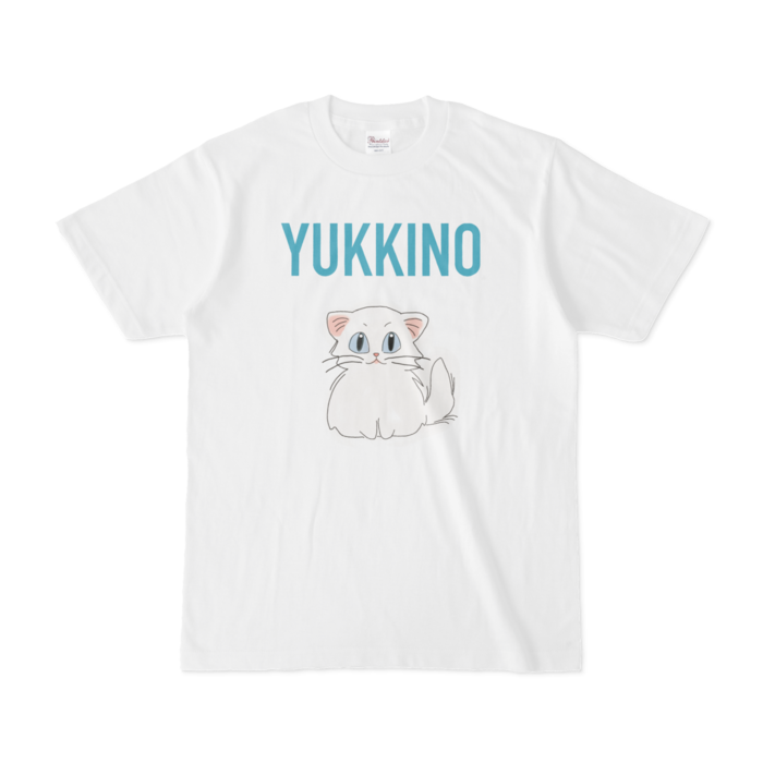 Tシャツ - S - 白 - 青緑文字
