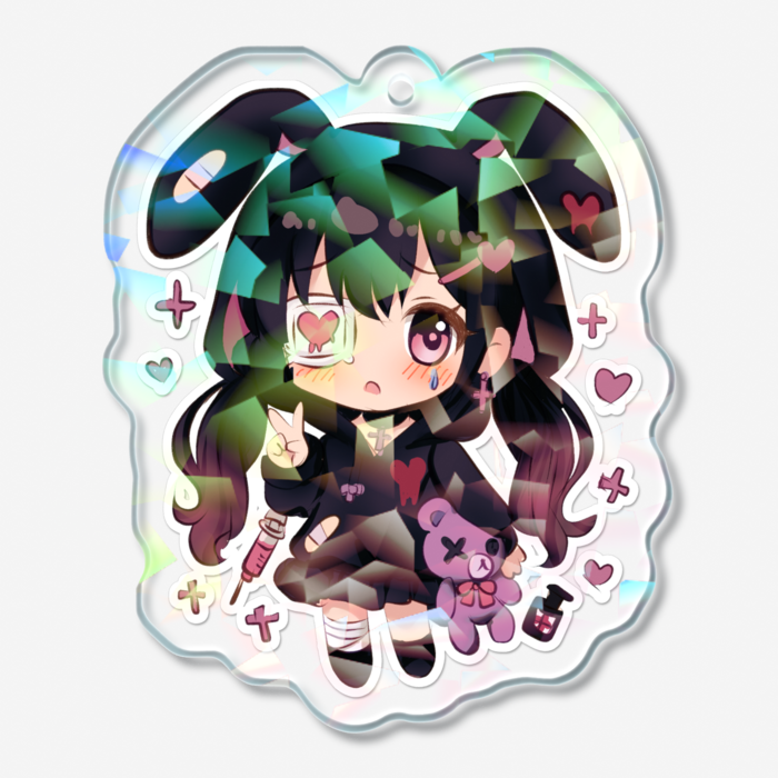 ホログラムアクリルキーホルダー - 50 × 50mm