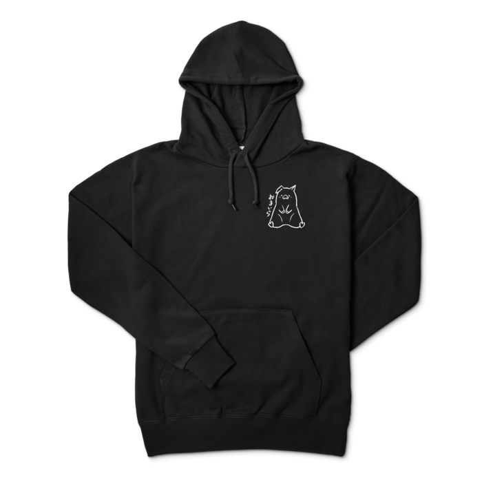 おまいらパーカー - L - ブラック