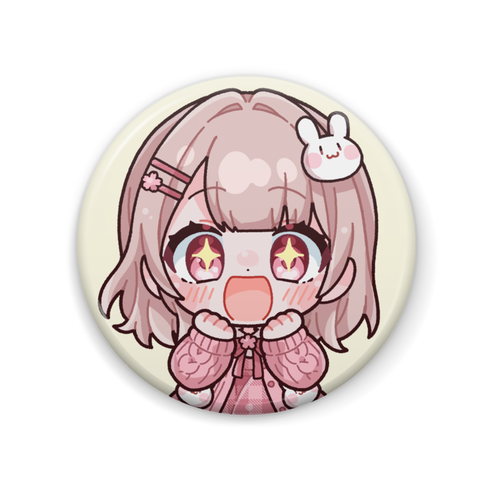 ななぽこ缶バッジ(SDキャラ:キラキラ)57mm