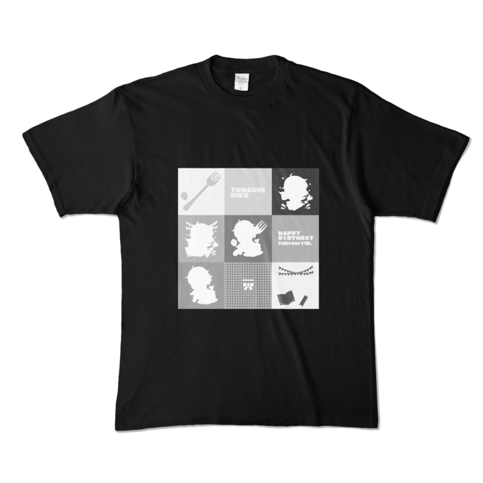 シルエットTシャツ- XL - ブラック (濃色)