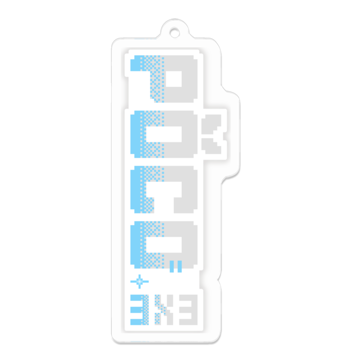 ロゴアクキー（グレー）背景白