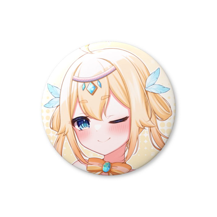 片目閉じ －文字なしVer－（缶バッジ - 32mm）