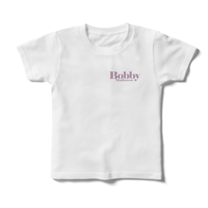 BobbyのキッズTシャツ（ワンポイントロゴ・ライトパープル） - 120cm