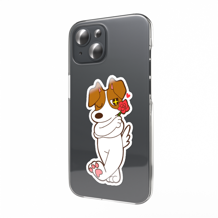 キザな犬スマホステッカー - 縦