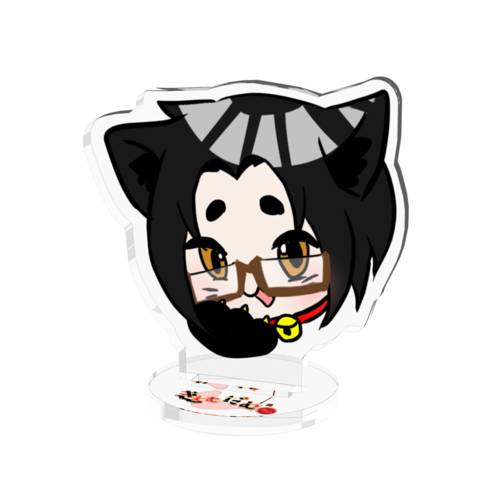 アクリルフィギュア - 50x50mm ネコちゃん目明け