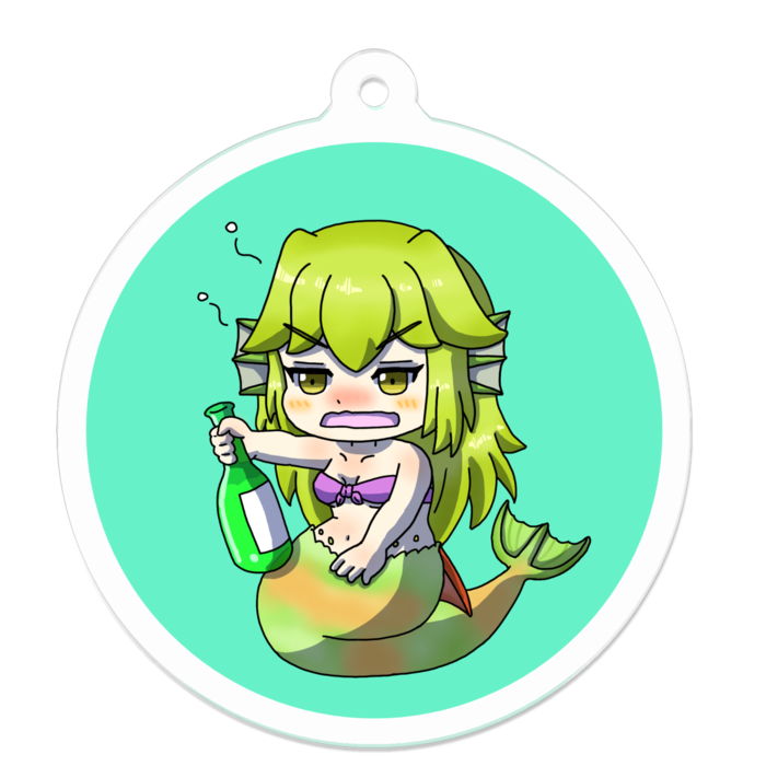 アクリルキーホルダー 円形縁取り- 50 x 50 (mm)