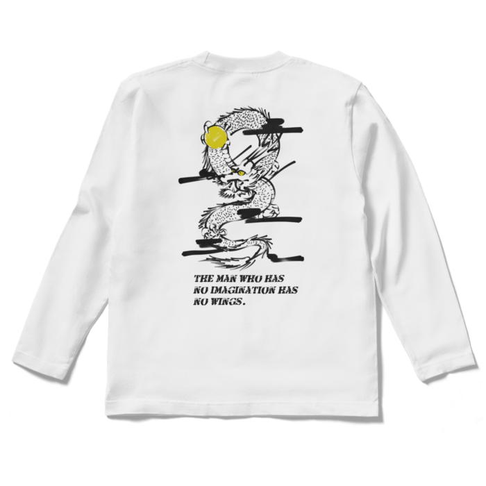 昇り龍ロングスリーブTシャツ - S - ホワイト