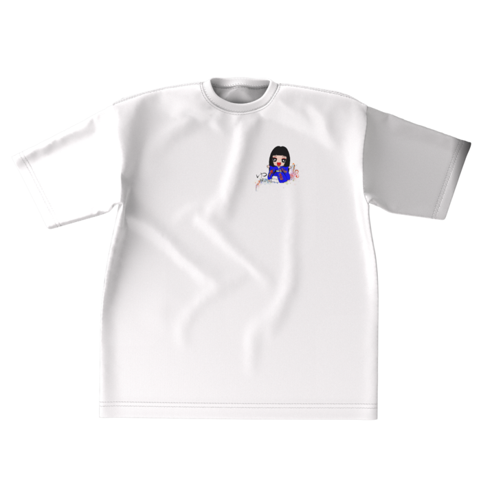 ちびゆう理 ビックシルエットTシャツ - XL - 正面