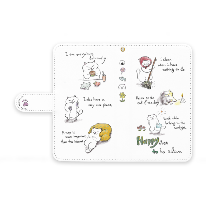 手帳型Androidケース - M - ストラップ穴 あり